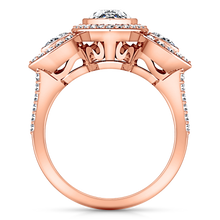 Load image into Gallery viewer, Three Stone Engagement Ring Vanessa