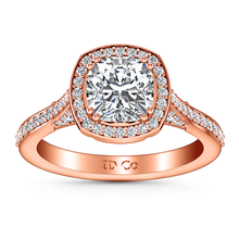Load image into Gallery viewer, Halo Cushion Cut Engagement Ring Coco