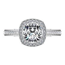 Load image into Gallery viewer, Halo Cushion Cut Engagement Ring Coco