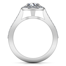 Load image into Gallery viewer, Halo Engagement Ring Violet