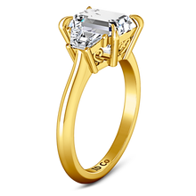 Load image into Gallery viewer, Three Stone Cushion Cut Engagement Ring Celesse
