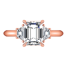 Load image into Gallery viewer, Three Stone Cushion Cut Engagement Ring Celesse