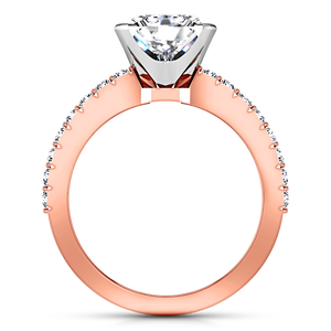 Pave Princess Cut Engagement Ring Prima