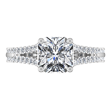 Load image into Gallery viewer, Pave Cushion Cut Engagement Ring Dahlia