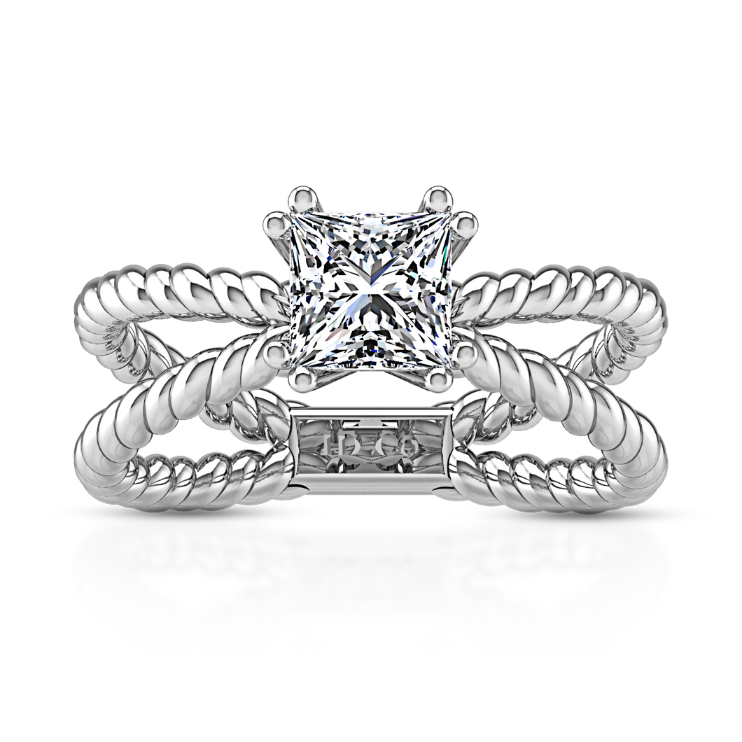 Solitaire Princess Cut Engagement Ring Infinity