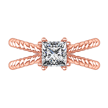Load image into Gallery viewer, Solitaire Princess Cut Engagement Ring Infinity