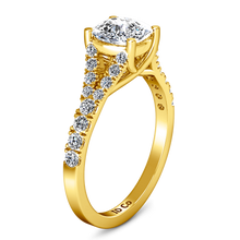 Load image into Gallery viewer, Pave Cushion Cut Engagement Ring Riverton