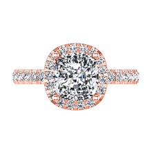 Load image into Gallery viewer, Halo Cushion Cut Engagement Ring Jessica