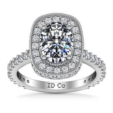 Halo Oval Engagement Ring Camille