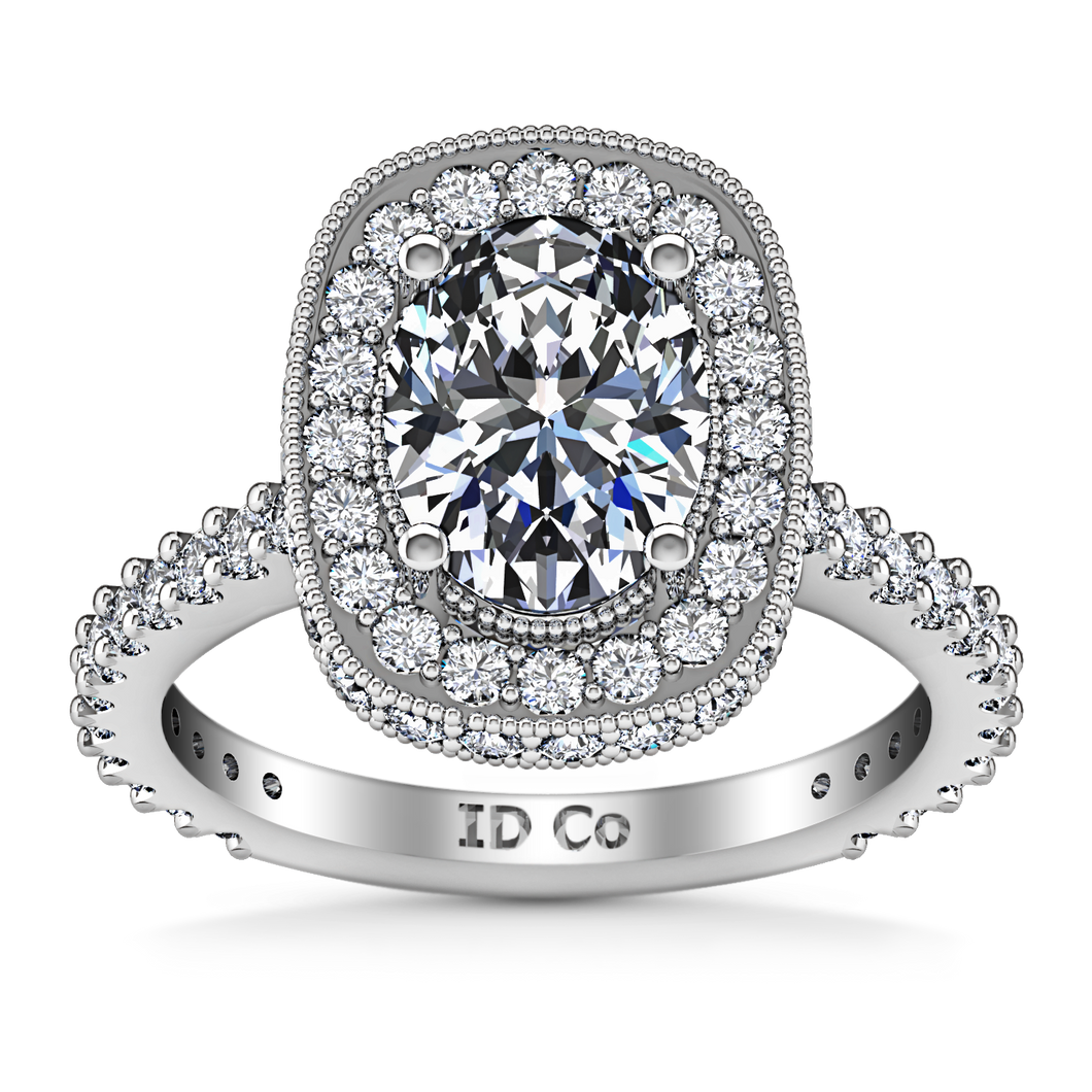 Halo Oval Engagement Ring Camille