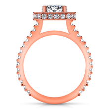 Load image into Gallery viewer, Halo Oval Engagement Ring Camille