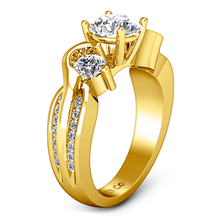 Load image into Gallery viewer, Three Stone Engagement Ring Cosette