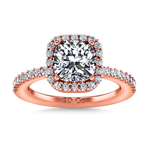Halo Cushion Cut Engagement Ring Claire