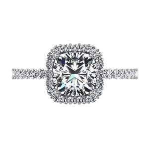 Halo Cushion Cut Engagement Ring Claire