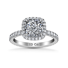 Load image into Gallery viewer, Halo Cushion Cut Engagement Ring Salice
