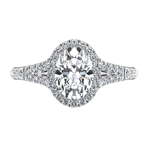 Halo Oval Engagement Ring Melody