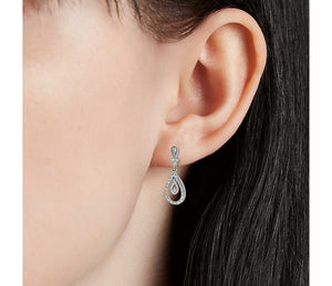Teardrop Diamond Dangle Earrings