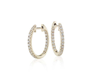 Diamond Pavé Hoop Earrings