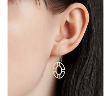 Load image into Gallery viewer, Round Geometric Drop Earrings