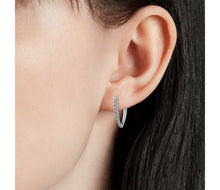 Load image into Gallery viewer, Point Diamond Hoop Earrings