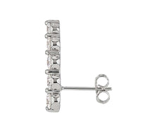 Load image into Gallery viewer, Round Diamond Climber Earrings