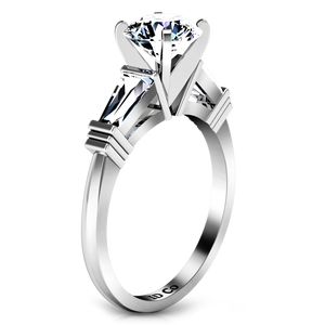 Three Stone Engagement Ring Structural Tapered Baguette