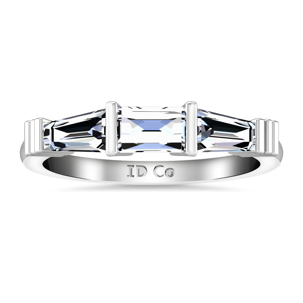 Diamond Wedding Band Structural Tapered Baguette