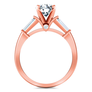 Pave Engagement Ring Classic Baguette