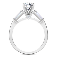 Load image into Gallery viewer, Pave Engagement Ring Classic Baguette