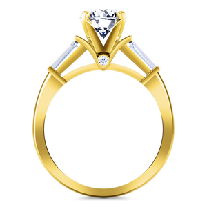 Pave Engagement Ring Classic Baguette