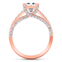 Load image into Gallery viewer, Pave Princess Cut Engagement Ring Isabella