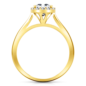 Halo Princess Cut Engagement Ring Lumiere