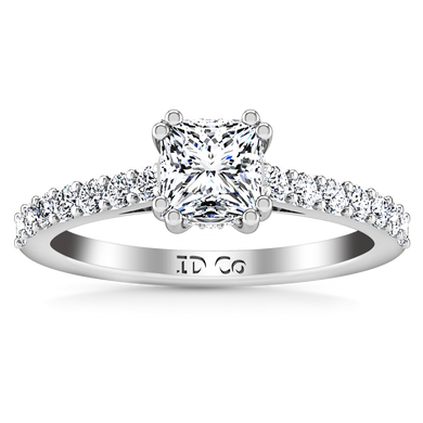 Pave Princess Cut Engagement Ring Jasmine