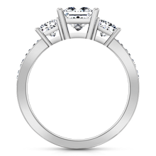 Load image into Gallery viewer, Three Stone Princess Cut Engagement Ring Rebecca