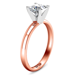 Solitaire Princess Cut Engagement Ring Comfort Fit