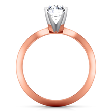 Load image into Gallery viewer, Solitaire Engagement Ring Knife Edge Round Diamond