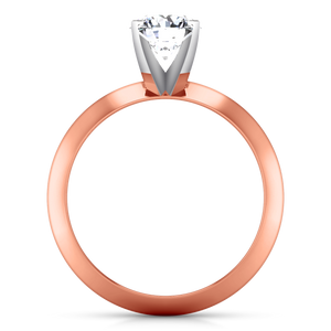 Solitaire Engagement Ring Knife Edge Round Diamond