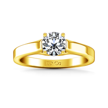 Load image into Gallery viewer, Solitaire Engagement Ring Lyric Modern Lattice