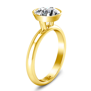Solitaire Engagement Ring Contempo 14K White Gold