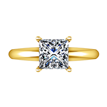 Load image into Gallery viewer, Solitaire Princess Cut Engagement Ring Cindy