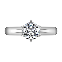 Load image into Gallery viewer, Solitaire Engagement Ring Wide Classic 6 Prong