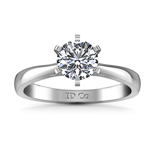 Solitaire Engagement Ring Tapered And Arched