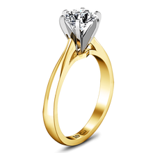Load image into Gallery viewer, Solitaire Engagement Ring Tapered And Arched