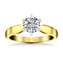 Load image into Gallery viewer, Solitaire Engagement Ring Wide Tappered