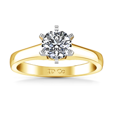 Load image into Gallery viewer, Solitaire Engagement Ring Stylized 6 Prong