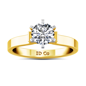Solitaire Engagement Ring Curved Shoulder