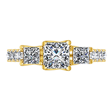 Load image into Gallery viewer, Three Stone Engagement Ring Enchantment Lattice
