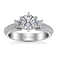 Load image into Gallery viewer, Three Stone Engagement Ring Ivana